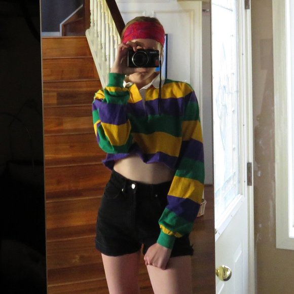 Cropped Long Sleeve Polo Shirt - Picture 4 of 8